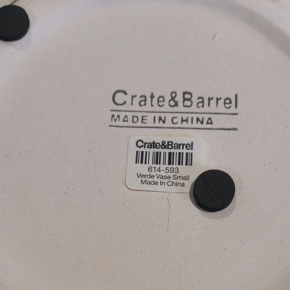 Crate & Barrel Verde Vase Set - 2 Small and 1 Medium